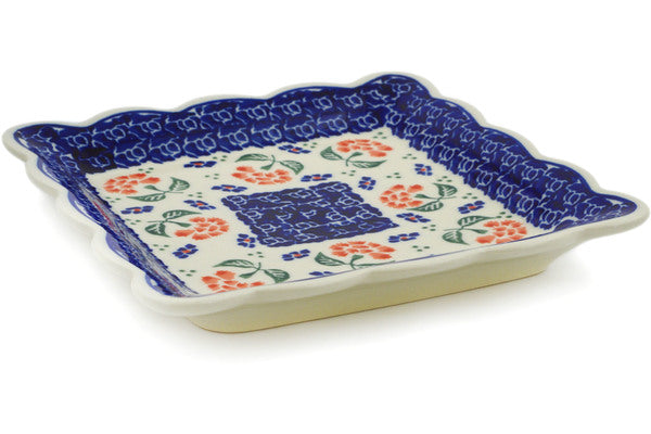 6" Scalloped Platter Zaklady Ceramiczne H0837K