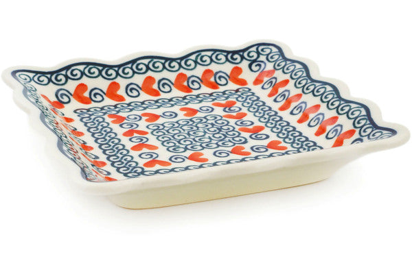 6" Scalloped Platter Zaklady Ceramiczne H0840K