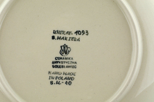 8" Plate Ceramika Artystyczna UNIKAT H0996I