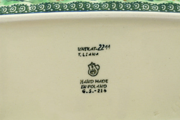 9" Rectangular Baker Ceramika Artystyczna UNIKAT H2907C