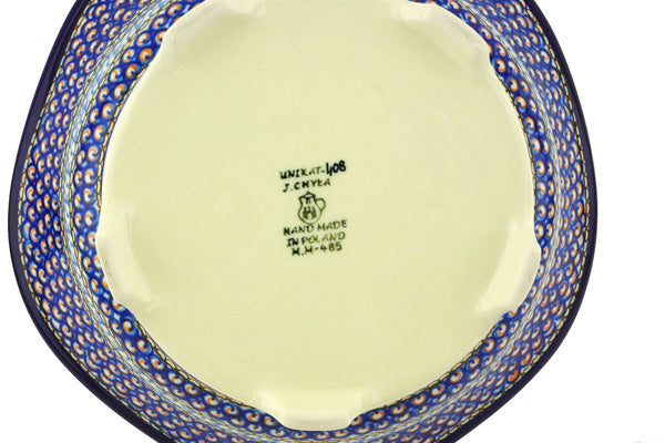 10" Scalloped Bowl Ceramika Artystyczna UNIKAT H3552G