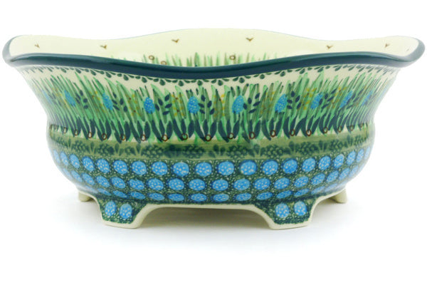10" Scalloped Bowl Ceramika Artystyczna UNIKAT H3588G