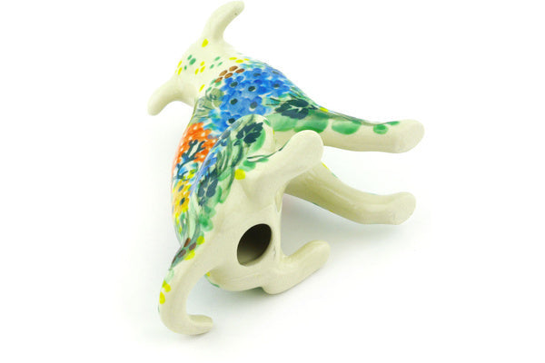 4" Dog Figurine Ceramika Artystyczna UNIKAT H3758G
