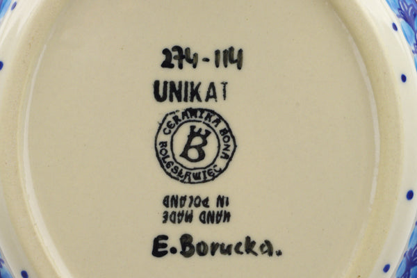 9" Platter with Handles Ceramika Bona UNIKAT H4011J