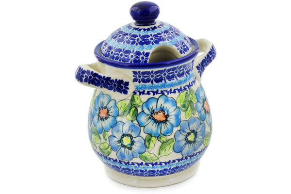 8" Jar with Lid and Handles Ceramika Bona UNIKAT H4090K