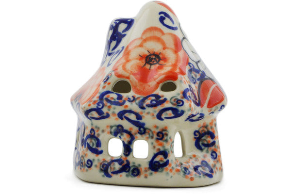 4" House Shaped Candle Holder Ceramika Bona UNIKAT H4218K