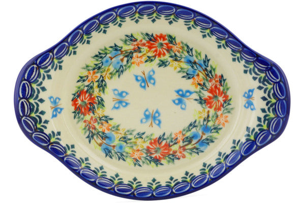 9" Platter with Handles Ceramika Bona UNIKAT H4242J