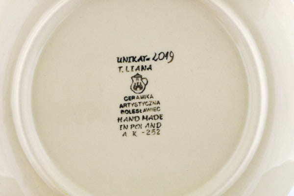 8" Plate Ceramika Artystyczna UNIKAT H4281J