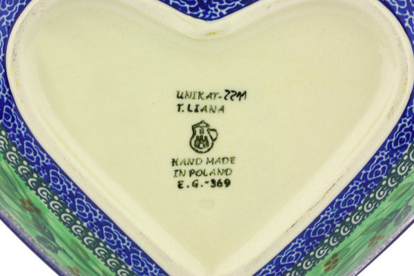 11" Heart Shaped Bowl Ceramika Artystyczna UNIKAT H4370G