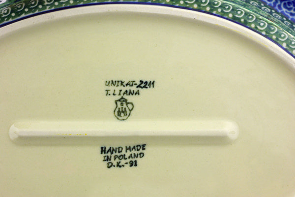 12" Oval Baker Ceramika Artystyczna UNIKAT H4753G
