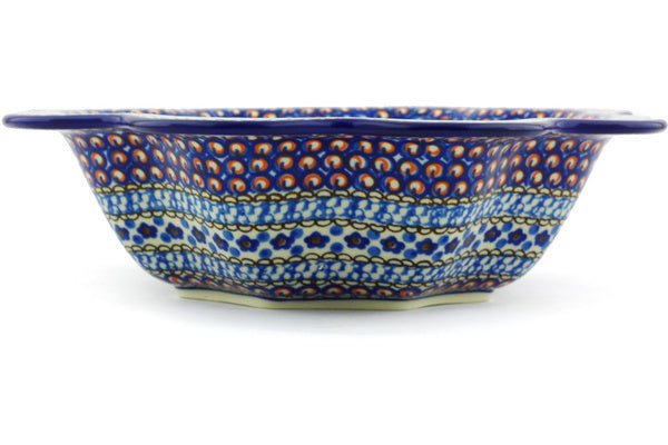 10" Scalloped Fluted Bowl Ceramika Artystyczna UNIKAT H4923G