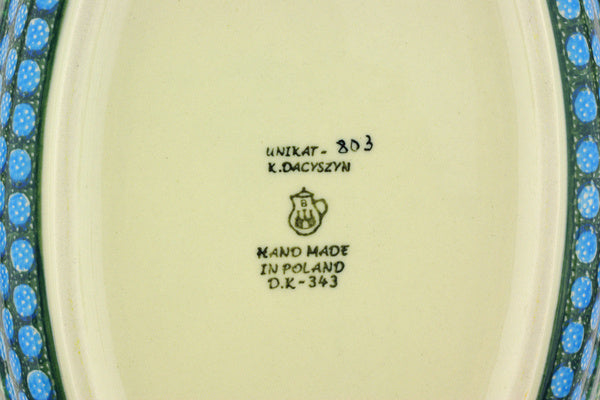 13" Oval Baker Ceramika Artystyczna UNIKAT H4928G