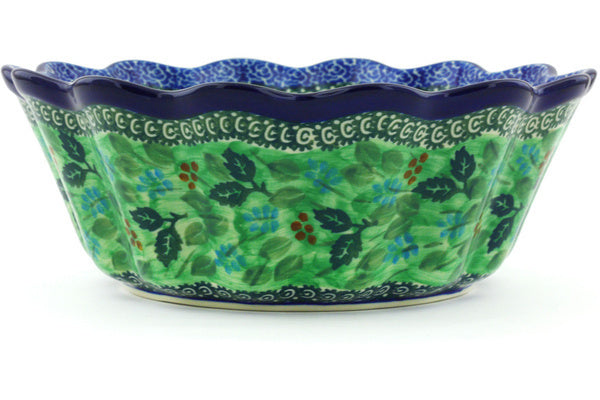 9" Scalloped Fluted Bowl Ceramika Artystyczna UNIKAT H5051G