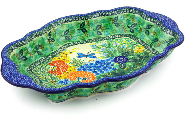 16" Serving Bowl Ceramika Artystyczna UNIKAT H5117G