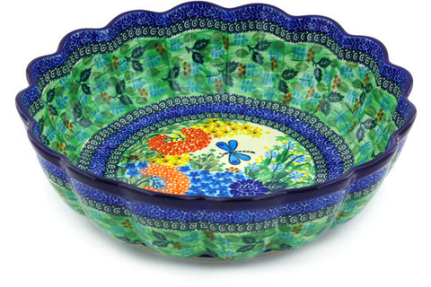 13" Scalloped Bowl Ceramika Artystyczna UNIKAT H5275G