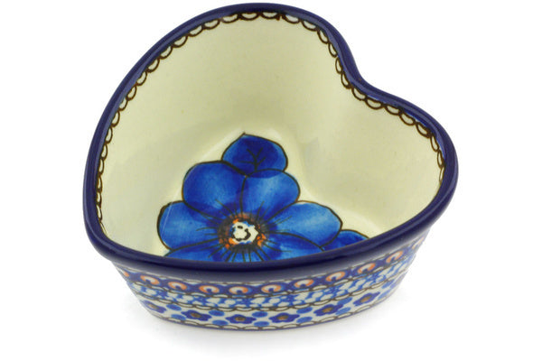 4" Heart Shaped Bowl Ceramika Artystyczna UNIKAT H5403G