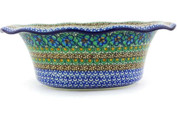 11" Scalloped Bowl Ceramika Artystyczna UNIKAT H5419G