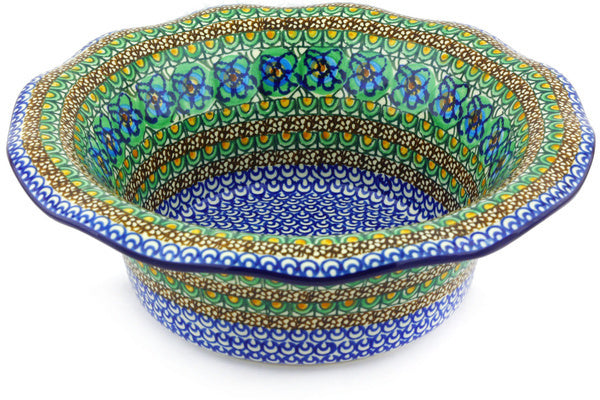 11" Scalloped Bowl Ceramika Artystyczna UNIKAT H5419G