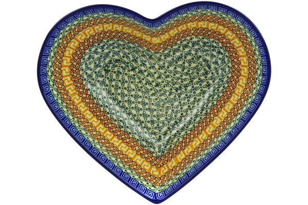 11" Heart Shaped Bowl Ceramika Artystyczna H5439E