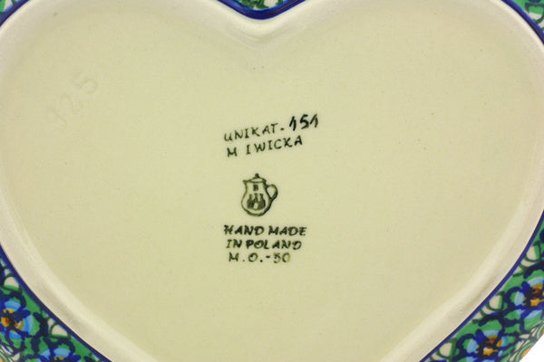 9" Heart Shaped Platter Ceramika Artystyczna UNIKAT H5515G