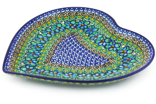 9" Heart Shaped Platter Ceramika Artystyczna UNIKAT H5515G