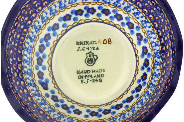 7" Scalloped Bowl Ceramika Artystyczna UNIKAT H5577G