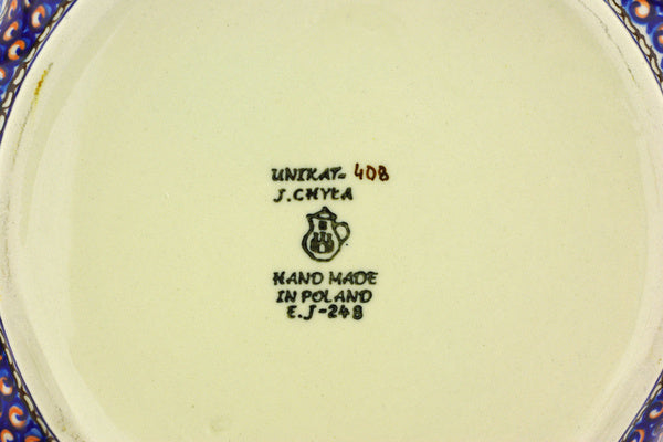 11" Scalloped Fluted Bowl Ceramika Artystyczna UNIKAT H5609G