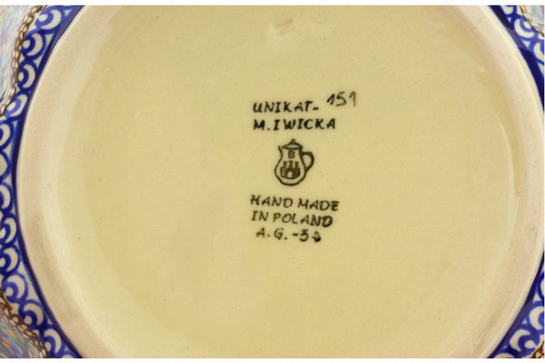 9" Scalloped Fluted Bowl Ceramika Artystyczna UNIKAT H5851G