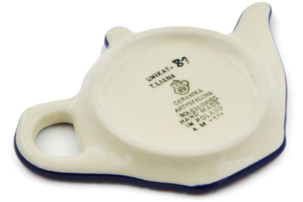 5" Tea Bag or Lemon Plate Ceramika Artystyczna UNIKAT H5985J