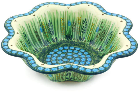 10" Scalloped Fluted Bowl Ceramika Artystyczna UNIKAT H6440G