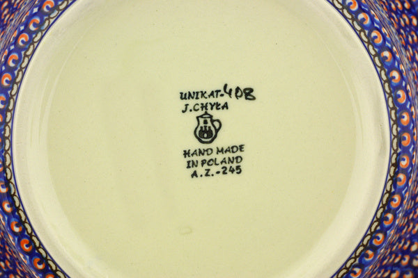 11" Scalloped Bowl Ceramika Artystyczna UNIKAT H6496G