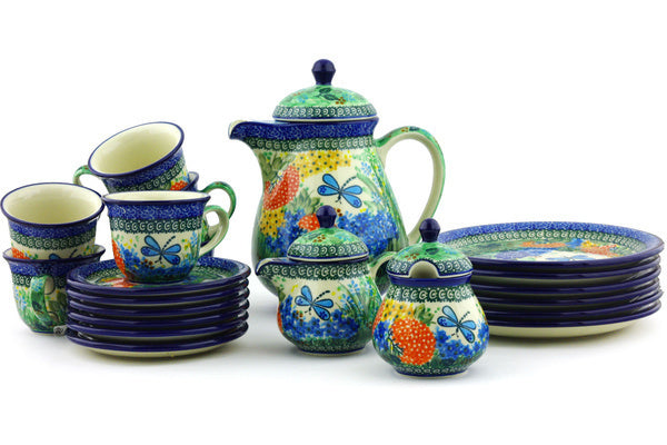 51 oz Tea or Coffee Set for Six Ceramika Artystyczna UNIKAT H6578G