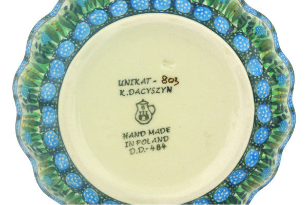 6" Scalloped Fluted Bowl Ceramika Artystyczna UNIKAT H6623G