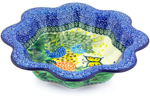 10" Scalloped Fluted Bowl Ceramika Artystyczna UNIKAT H6656G