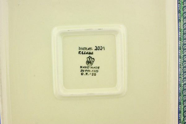 12" Square Platter Ceramika Artystyczna UNIKAT H6697G