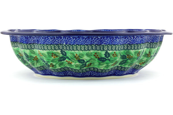 14" Fluted Bowl Ceramika Artystyczna UNIKAT H6840G