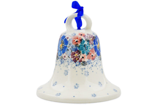 4" Bell Ornament Ceramika Artystyczna UNIKAT H7314J
