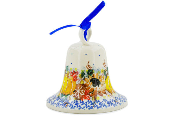 4" Bell Ornament Ceramika Artystyczna UNIKAT H7315J