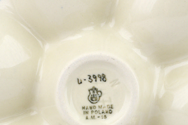 8" Egg Plate Ceramika Artystyczna UNIKAT H7403I