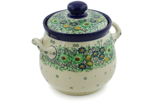 7" Jar with Lid and Handles Ceramika Artystyczna UNIKAT H7634J