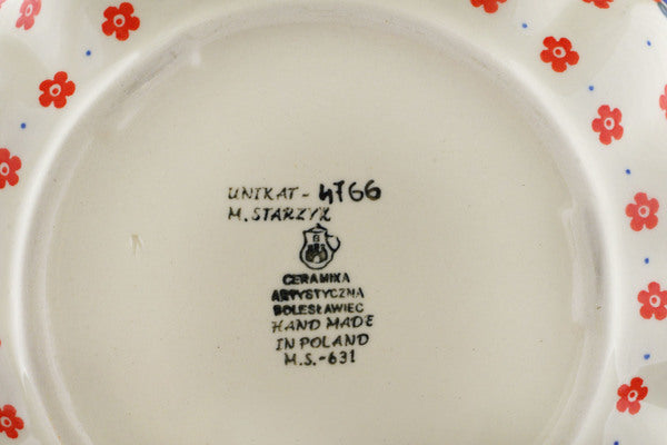 9" Fluted Bowl Ceramika Artystyczna UNIKAT H7792J