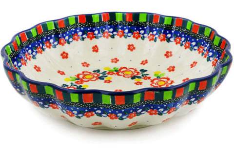9" Fluted Bowl Ceramika Artystyczna UNIKAT H7792J