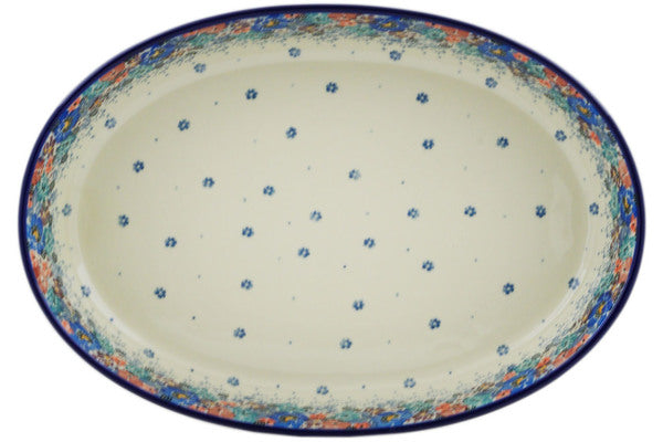 14" Oval Baker Ceramika Artystyczna UNIKAT H7882J