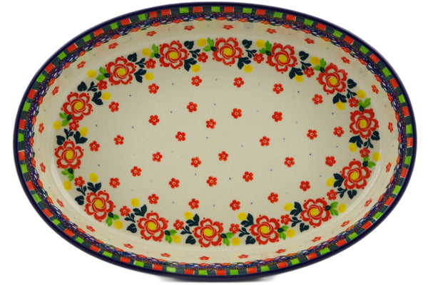 14" Oval Baker Ceramika Artystyczna UNIKAT H7885J