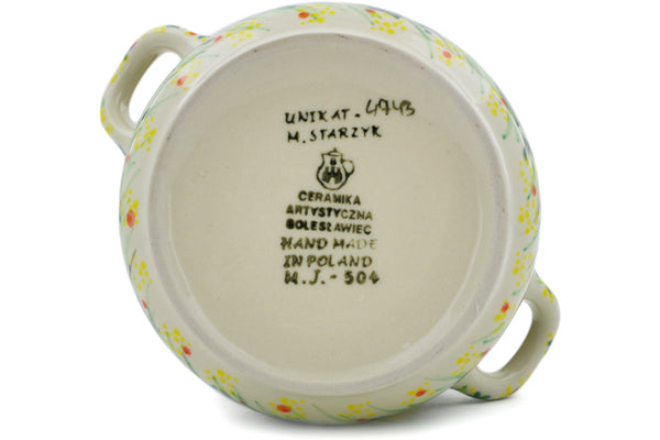 12 oz Bouillon Cup with Lid Ceramika Artystyczna UNIKAT H7927J