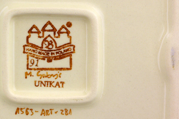 9" Square Bowl Zaklady Ceramiczne UNIKAT H8097I