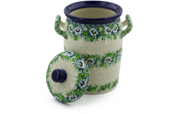 11" Jar with Lid and Handles Ceramika Artystyczna UNIKAT H8262J