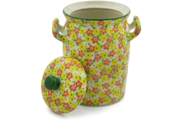 11" Jar with Lid and Handles Ceramika Artystyczna UNIKAT H8267J