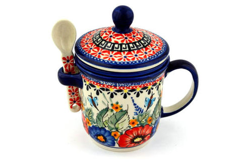 12 oz Brewing Mug with Spoon Zaklady Ceramiczne UNIKAT H8727B